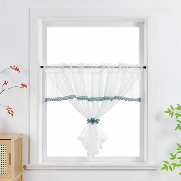 Delien Wohnzimmer Gardinen modern mit Spitze am Oberteil