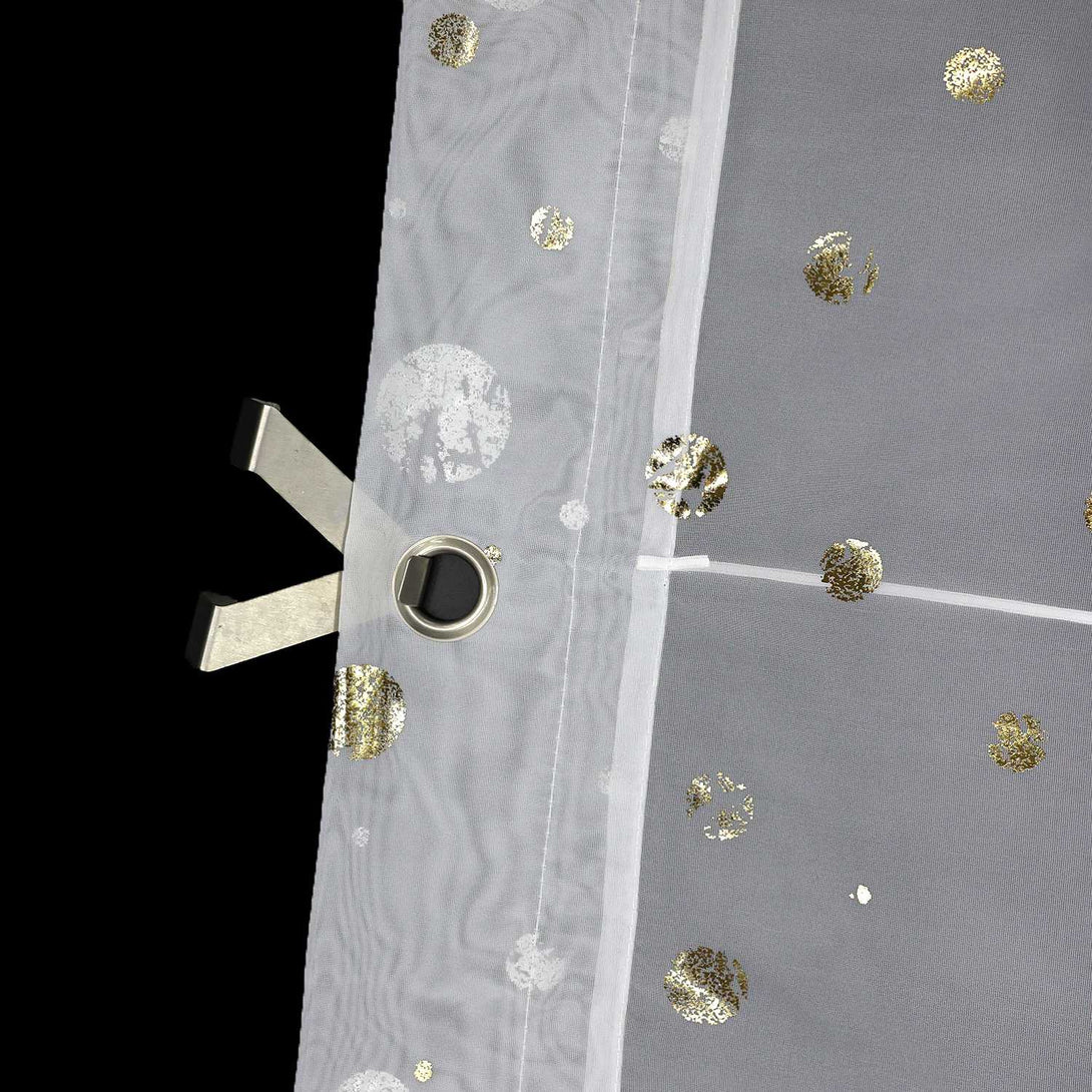 Rollos ohne Bohren Raffgardinen mit V-Haken Ösenrollo Voile Gardinen Transparent Vorhänge Modern Weiß 1 Stück - Joyswahl
