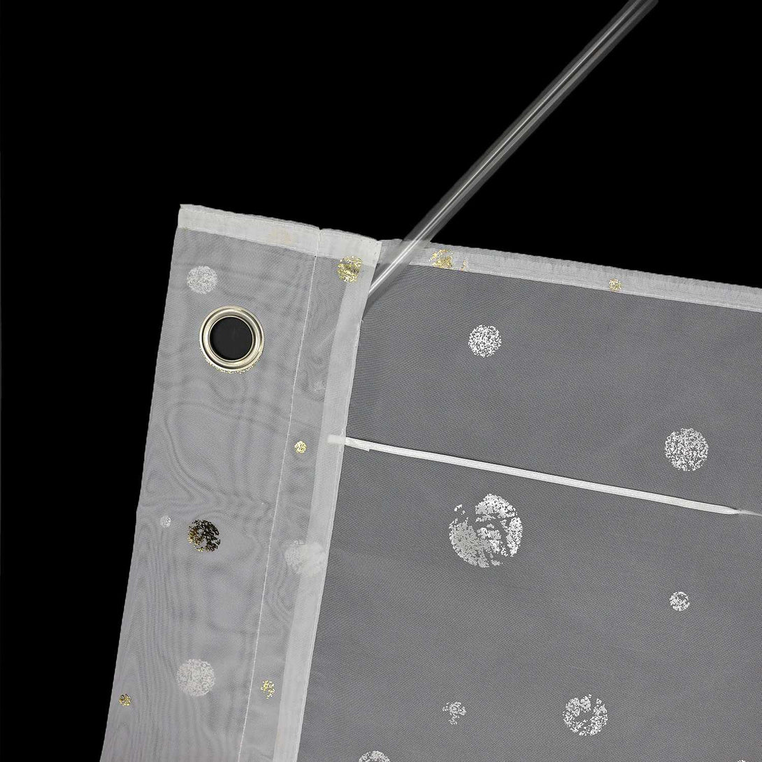 Rollos ohne Bohren Raffgardinen mit V-Haken Ösenrollo Voile Gardinen Transparent Vorhänge Modern Weiß 1 Stück - Joyswahl