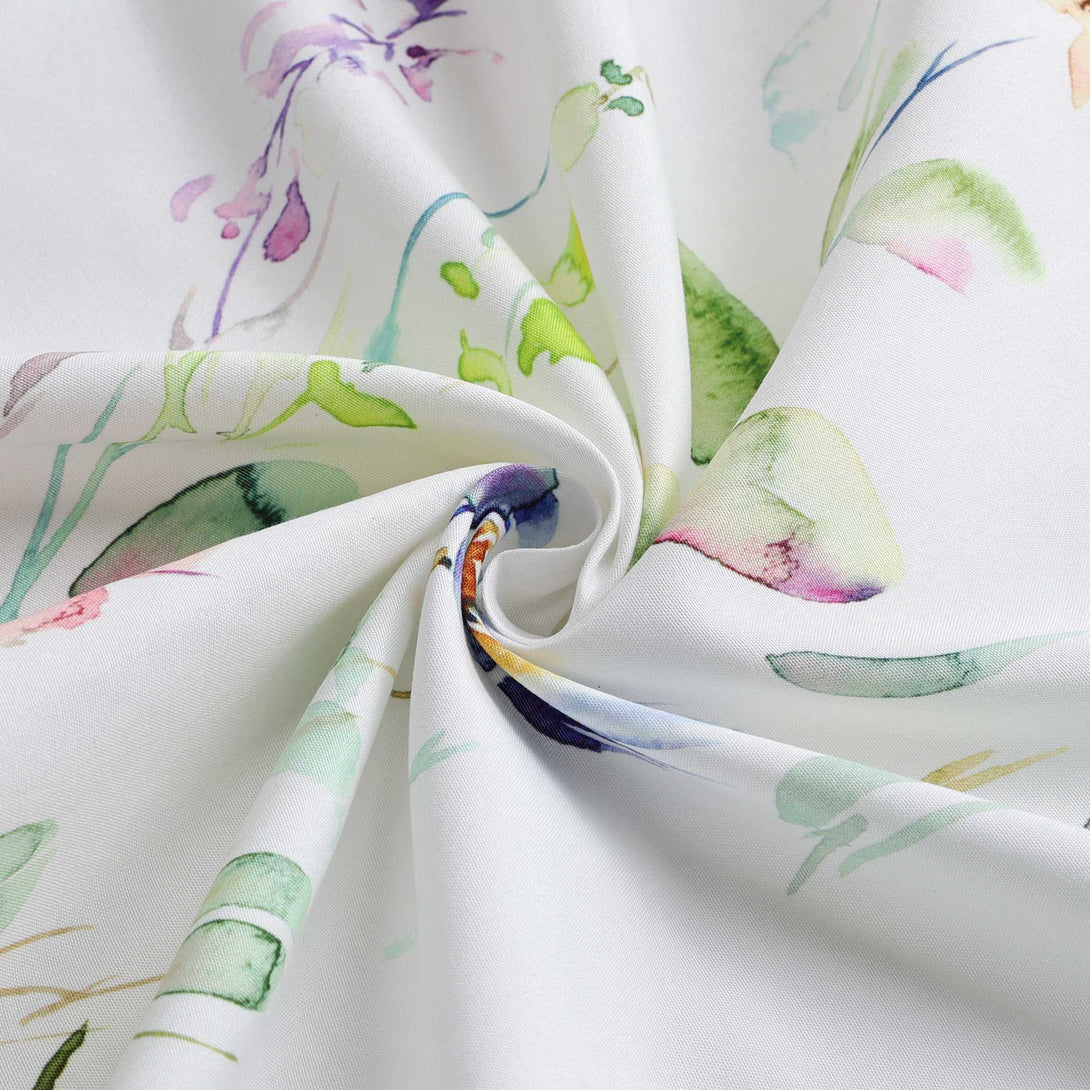 Scheibengardine Bistrogardine aus Polyester mit bunten Blumenmustern und Schleifen 1 stück - Joyswahl