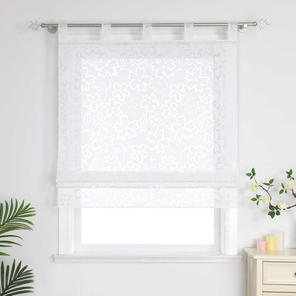 Delien rollos mit schlaufen transparent mit Blumenmuster wohnzimmer gardinen für Fenster innen