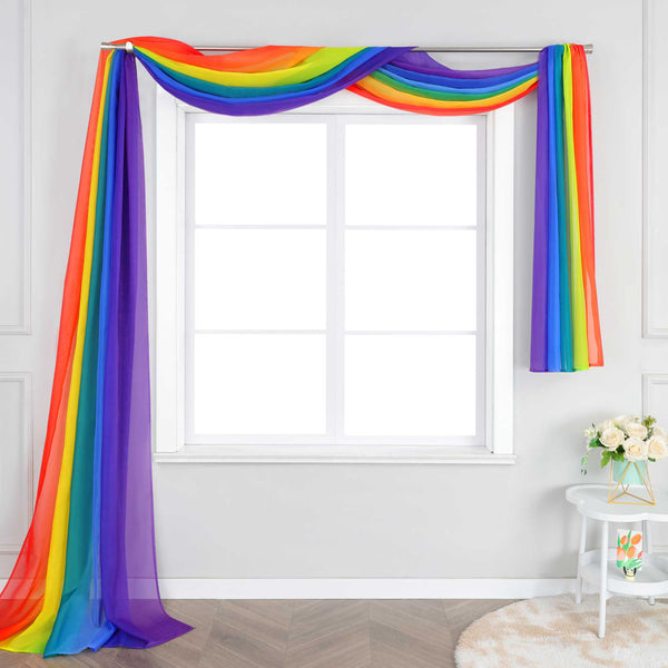 Joyswahl Voilevorhang in Regenbogenfarben - Joyswahl