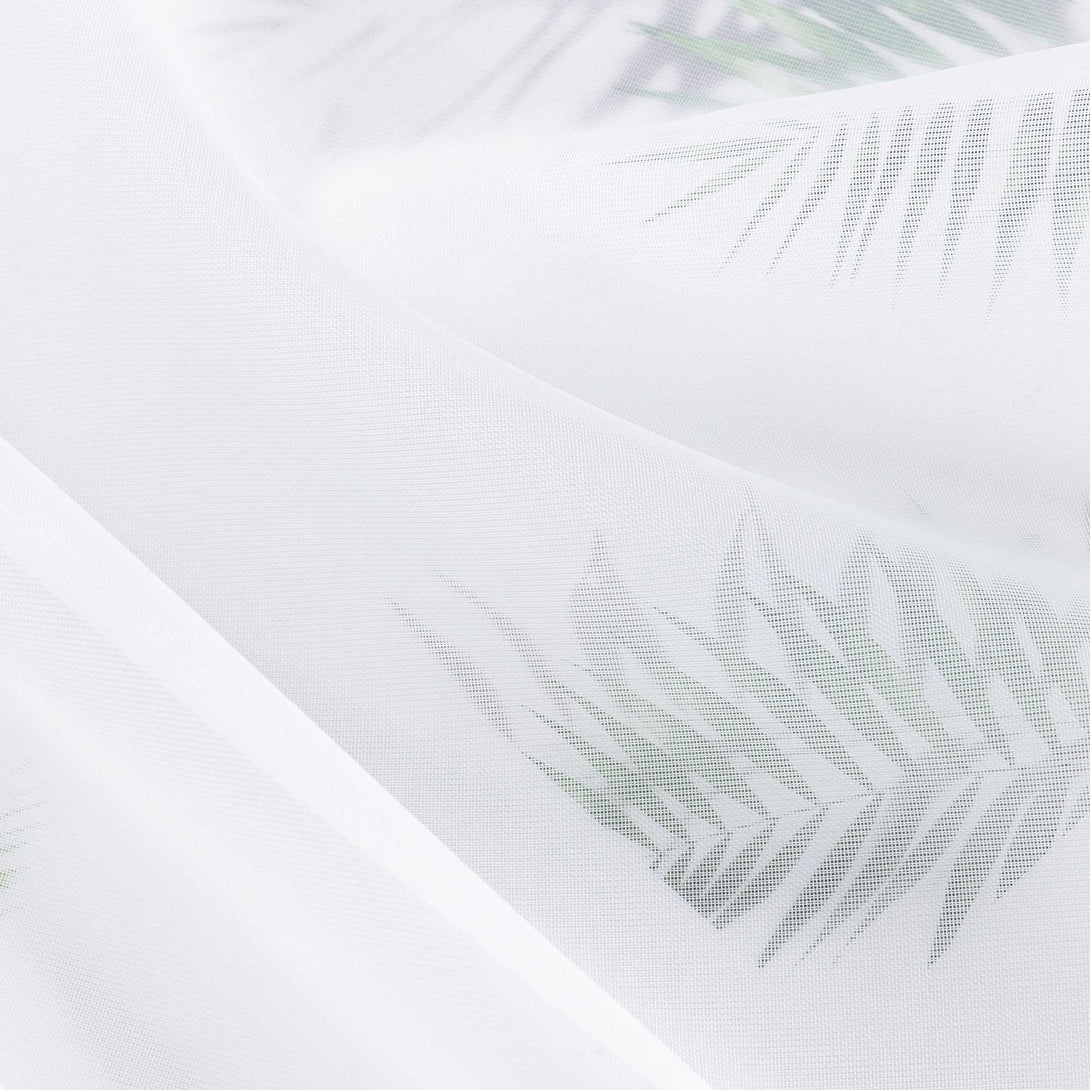 Scheibengardine Weihnachten Transparent mit rotem Rand und Weihnachts Stickerei - Joyswahl