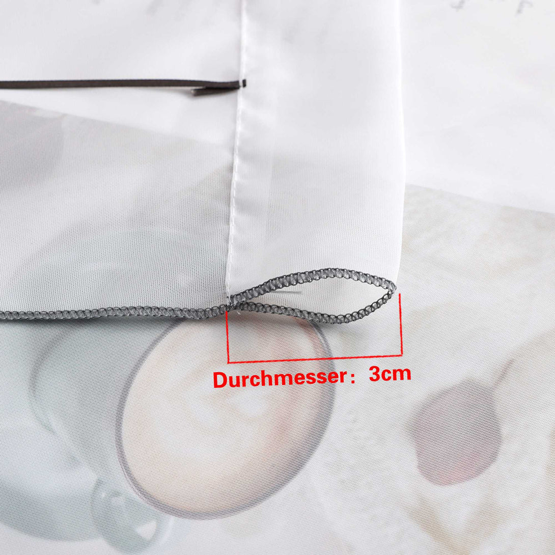 Raffrollo durch Strangendurchzug mit Blumenmuster Modern Transparent 1 Stück - Joyswahl