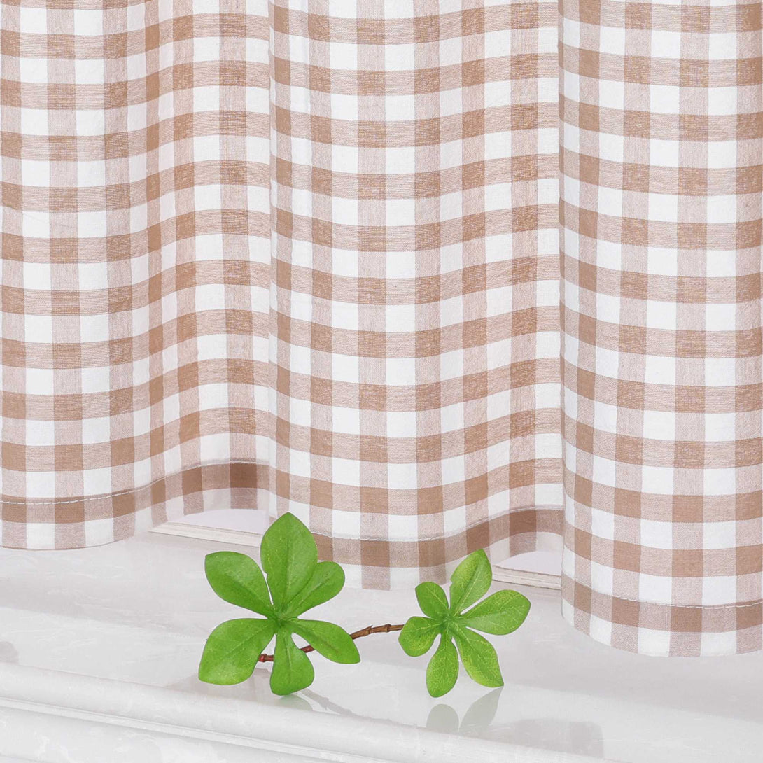 Landhausstil Scheibengardine mit Karomuster - Joyswahl