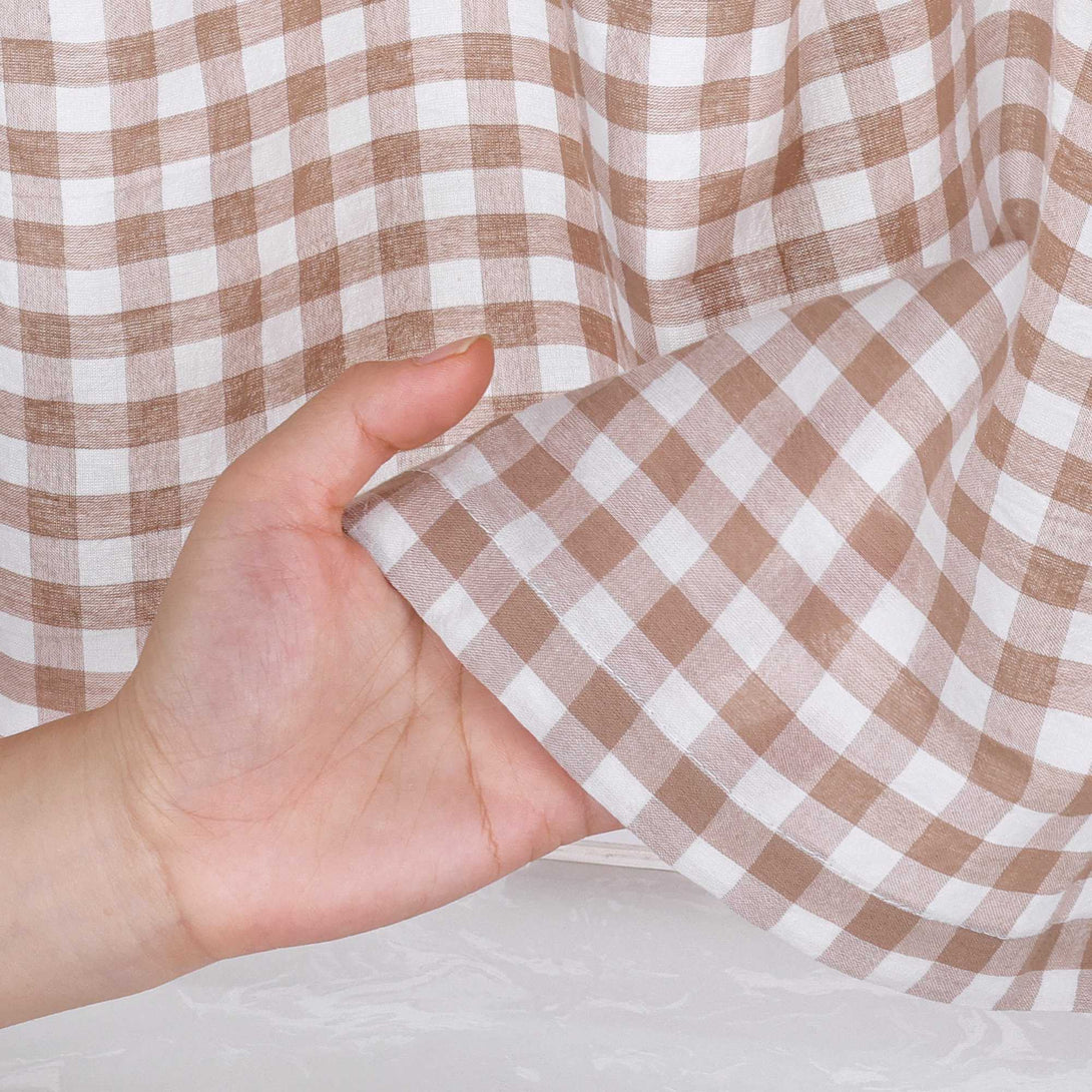 Landhausstil Scheibengardine mit Karomuster - Joyswahl