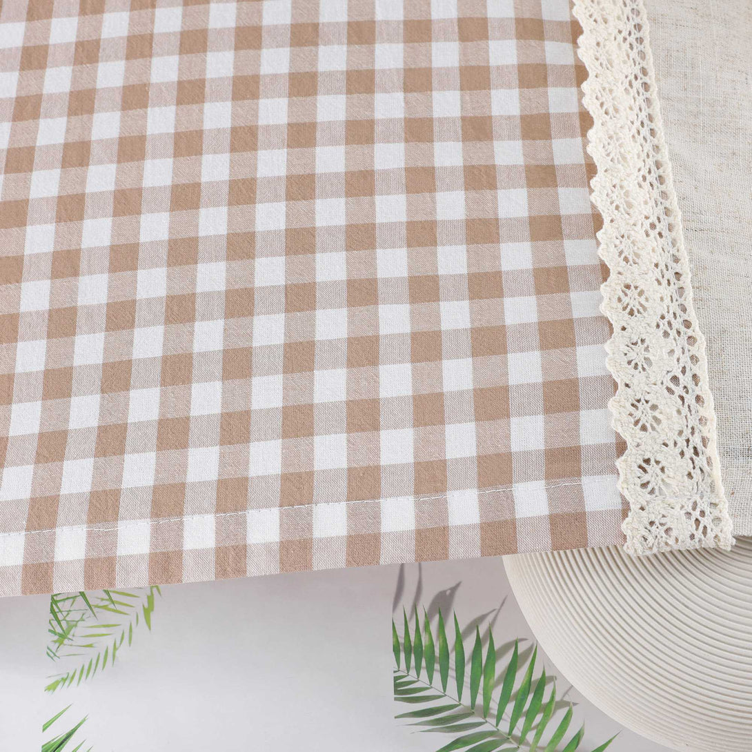 Landhausstil Scheibengardine mit Karomuster - Joyswahl