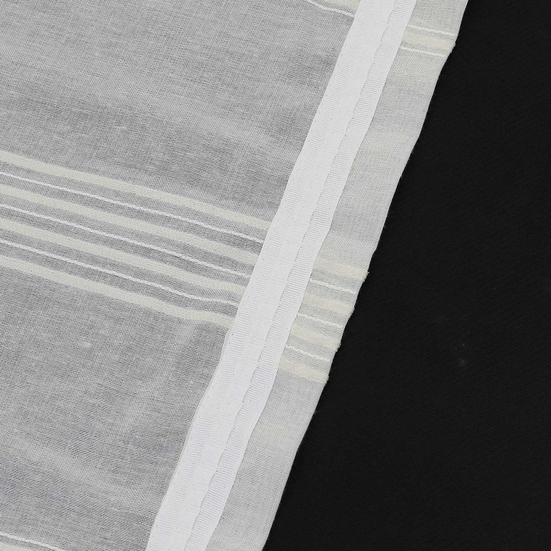 Vorhang 2er Set Voile Gardinen mit vertikalen Streifen Modern Transparent Schlafzimmer Wohnzimmer 2 Stück - Joyswahl