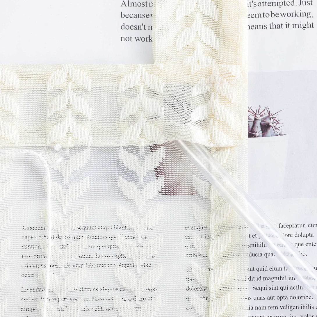 Raffrollo Transparent Mit durchbrochenem Blattmuster und Schlaufenaufhängung - Joyswahl