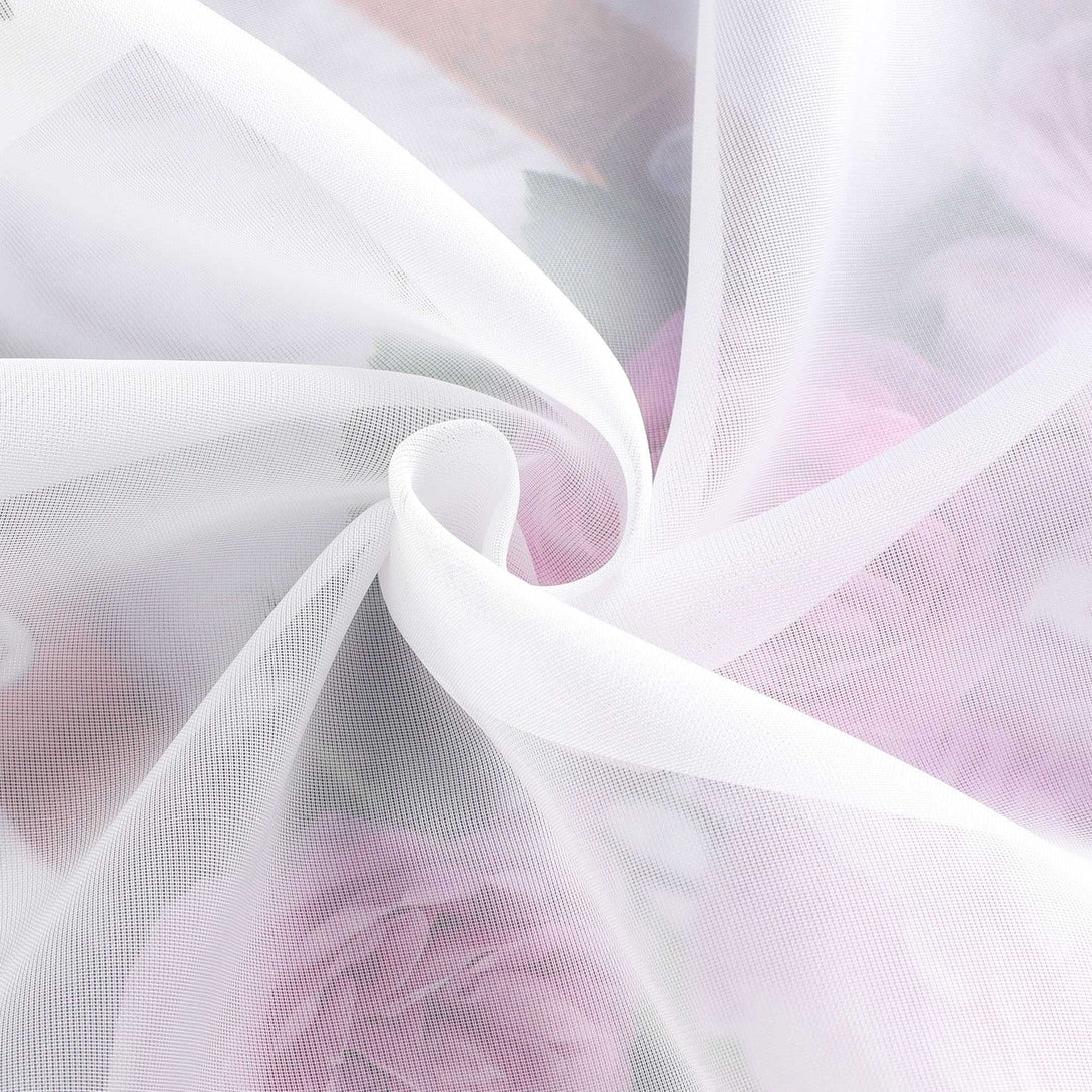 Scheibengardine schlaufengardine aus Polyester mit Satinband transparent 1 Stück - Joyswahl