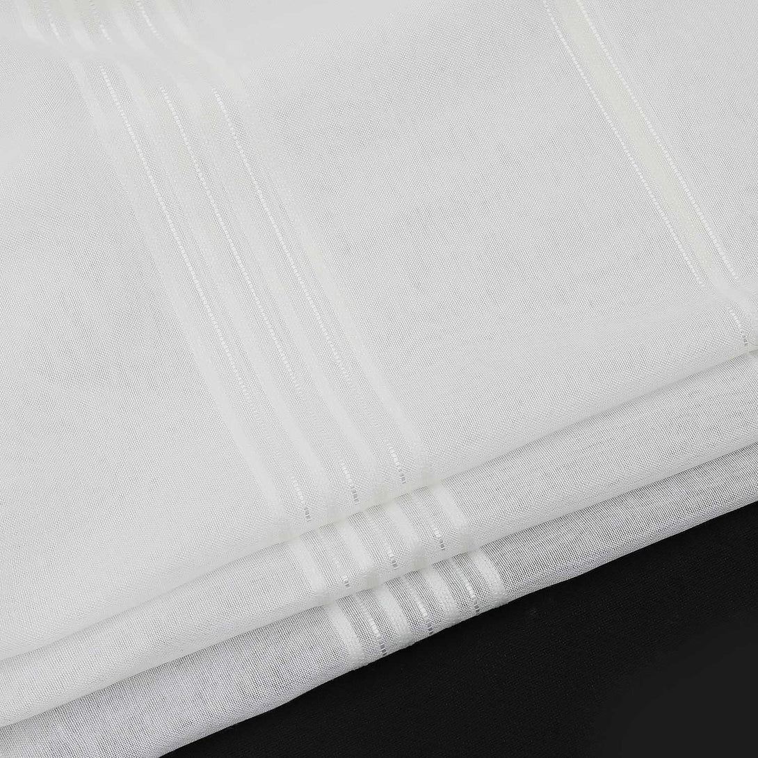 Vorhang 2er Set Voile Gardinen mit vertikalen Streifen Modern Transparent Schlafzimmer Wohnzimmer 2 Stück - Joyswahl