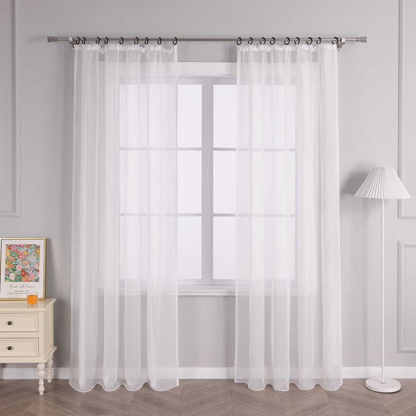 Vorhang aus Polyester unifarbe transparent leichte Schutzfunktion Klassische Vorhänge 1 stück - Joyswahl