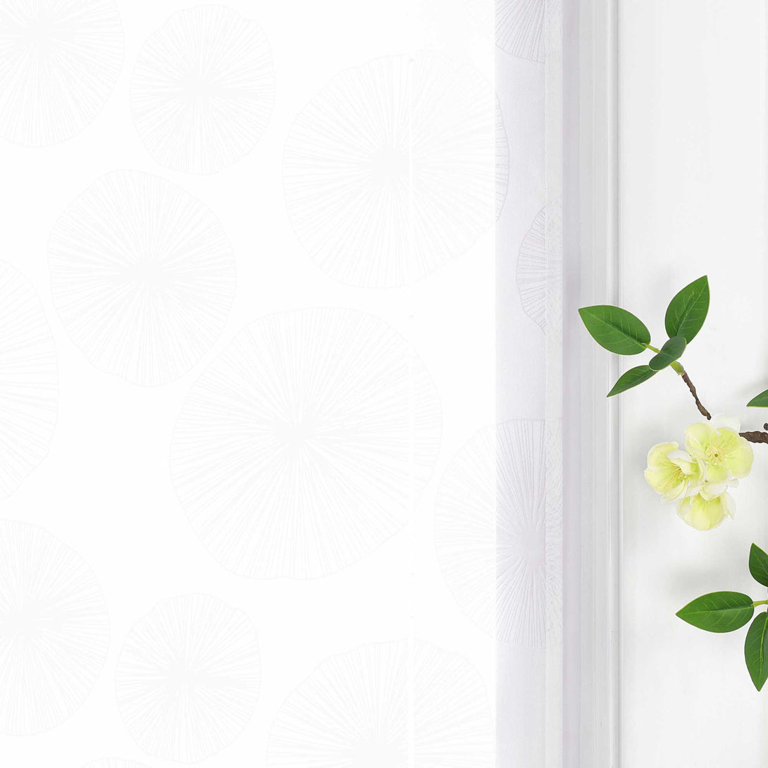 Rollos mit V-Haken Transparent Pilea peperomioides Muster Lichtfilterung Luftig 1 Stück - Joyswahl