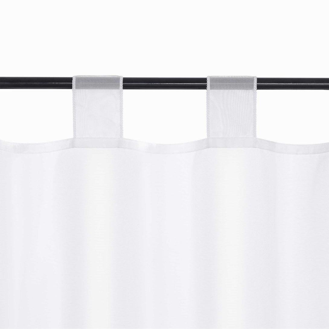 Scheibengardine schlaufengardine aus Polyester mit Satinband transparent 1 Stück - Joyswahl