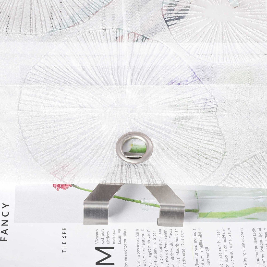 Rollos mit V-Haken Transparent Pilea peperomioides Muster Lichtfilterung Luftig 1 Stück - Joyswahl