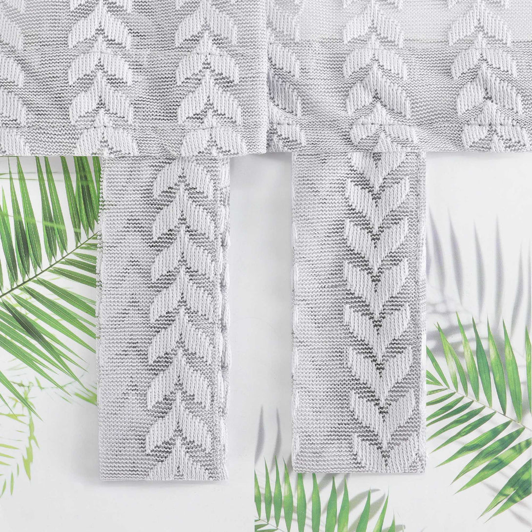 Raffrollo Transparent Mit durchbrochenem Blattmuster und Schlaufenaufhängung - Joyswahl