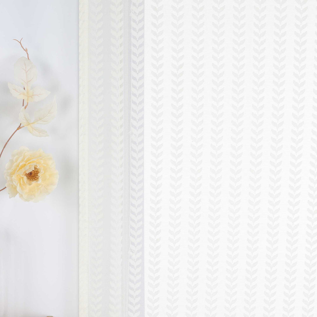 Raffrollo Transparent Mit durchbrochenem Blattmuster und Schlaufenaufhängung - Joyswahl