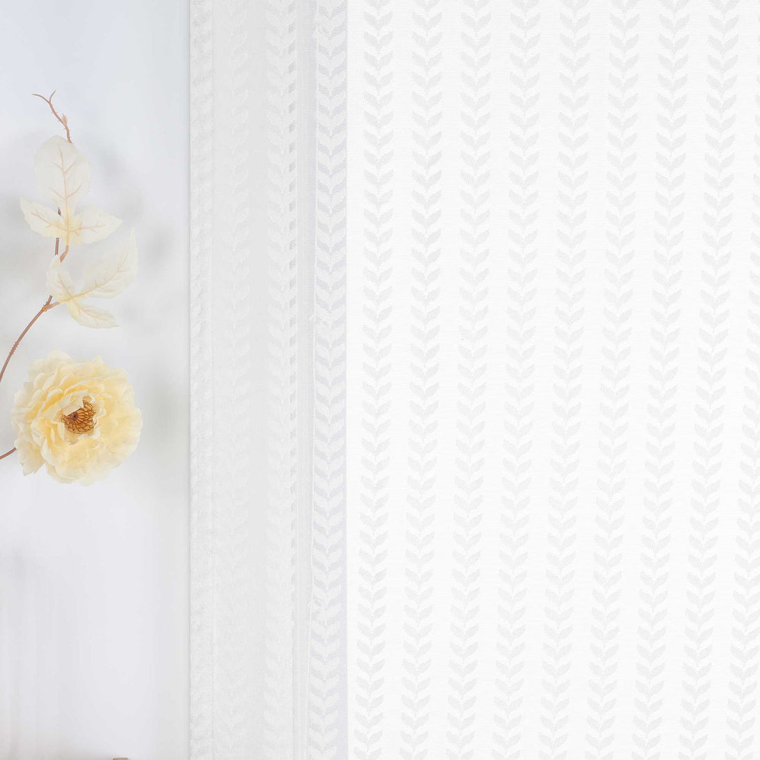 Raffrollo Transparent Mit durchbrochenem Blattmuster und Schlaufenaufhängung - Joyswahl