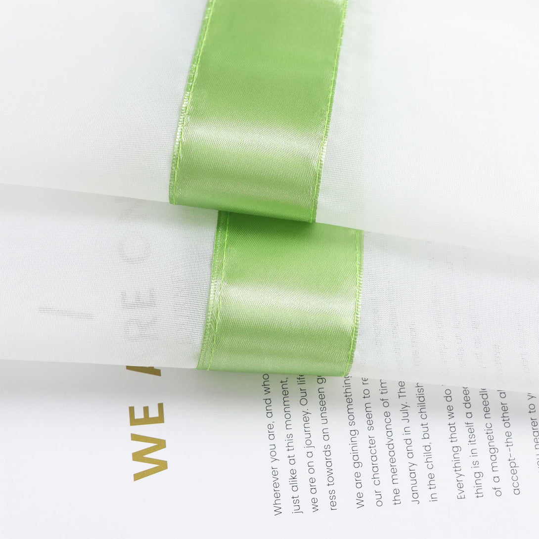 Scheibengardine schlaufengardine aus Polyester mit Satinband transparent 1 Stück - Joyswahl