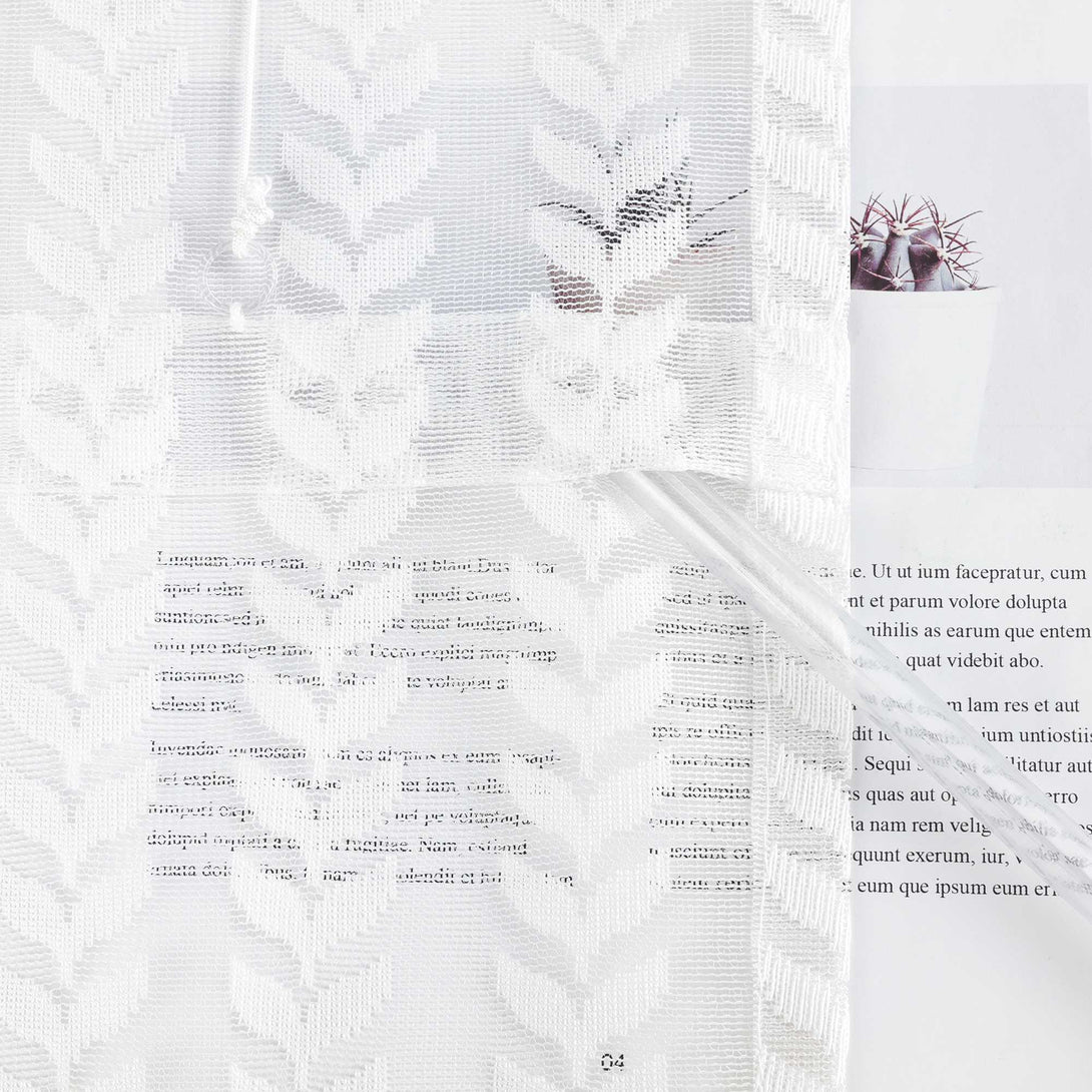 Raffrollo Transparent Mit durchbrochenem Blattmuster und Schlaufenaufhängung - Joyswahl