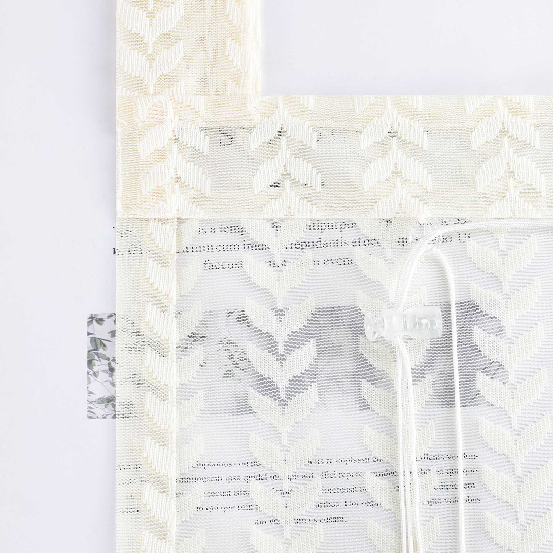 Raffrollo Transparent Mit durchbrochenem Blattmuster und Schlaufenaufhängung - Joyswahl