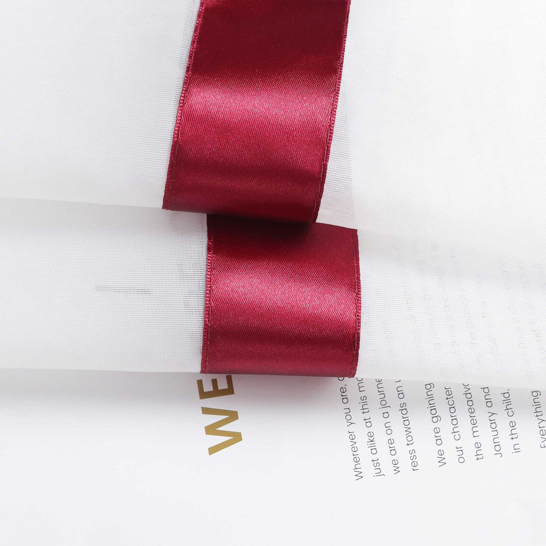 Scheibengardine schlaufengardine aus Polyester mit Satinband transparent 1 Stück - Joyswahl