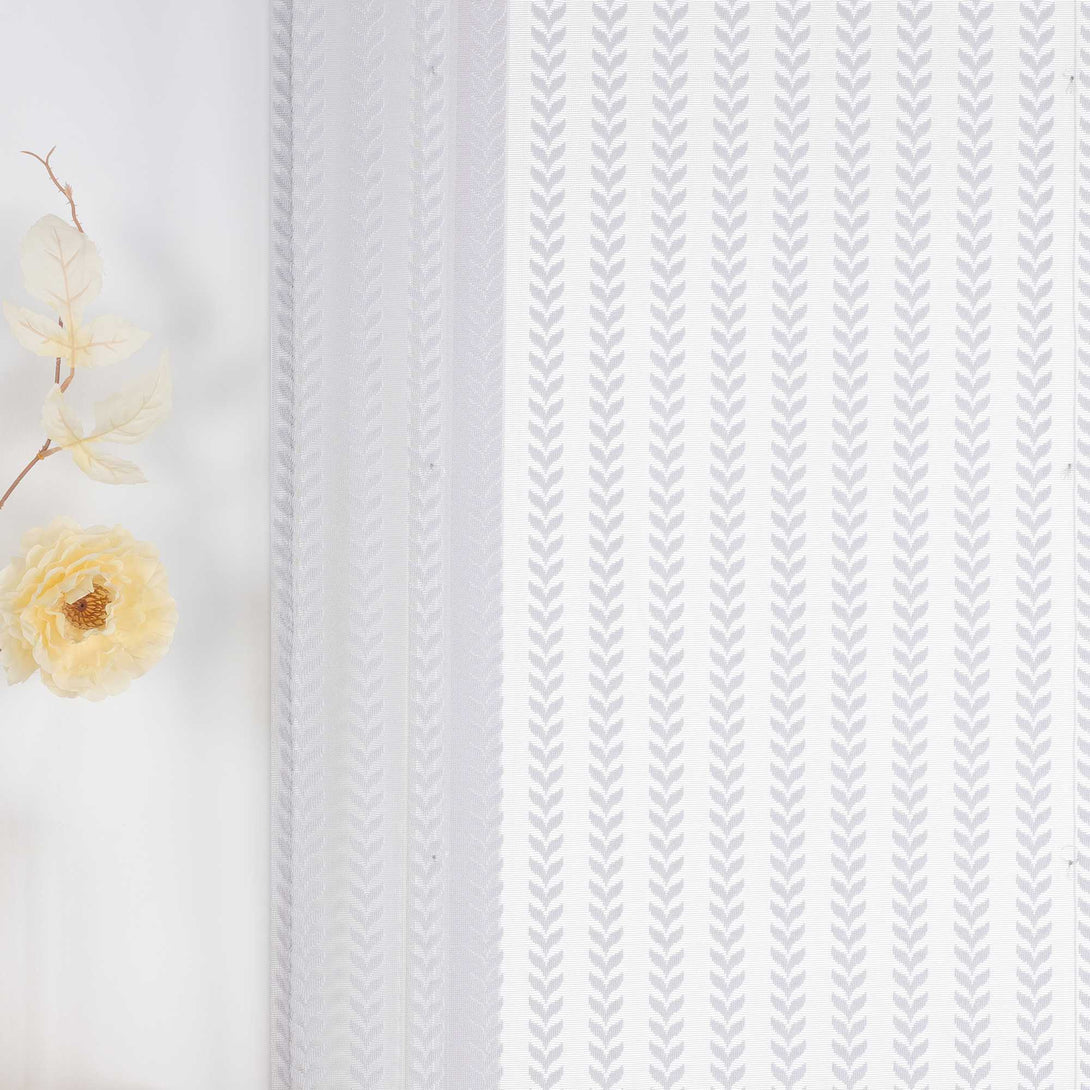 Raffrollo Transparent Mit durchbrochenem Blattmuster und Schlaufenaufhängung - Joyswahl