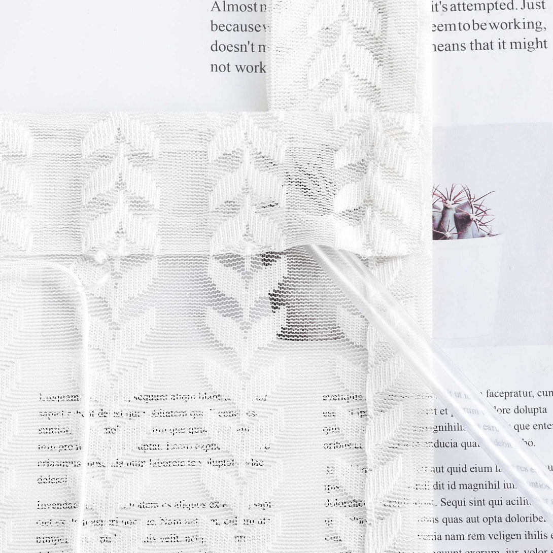 Raffrollo Transparent Mit durchbrochenem Blattmuster und Schlaufenaufhängung - Joyswahl