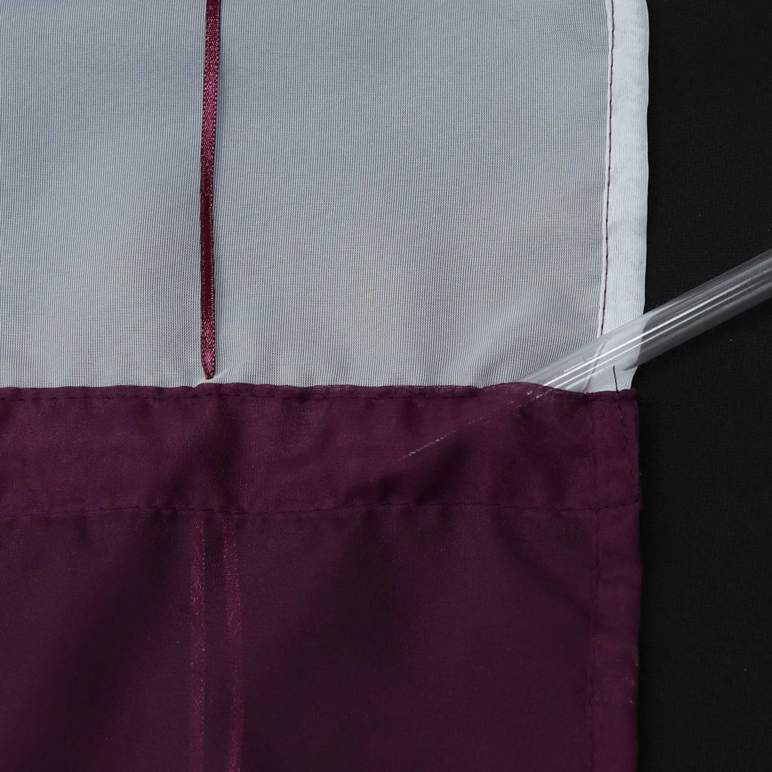Raffrollo durch Tunnelzug Voile Küchengardinen modern Raffgardinen mit Stickerei Transparent 1 Stück - Joyswahl