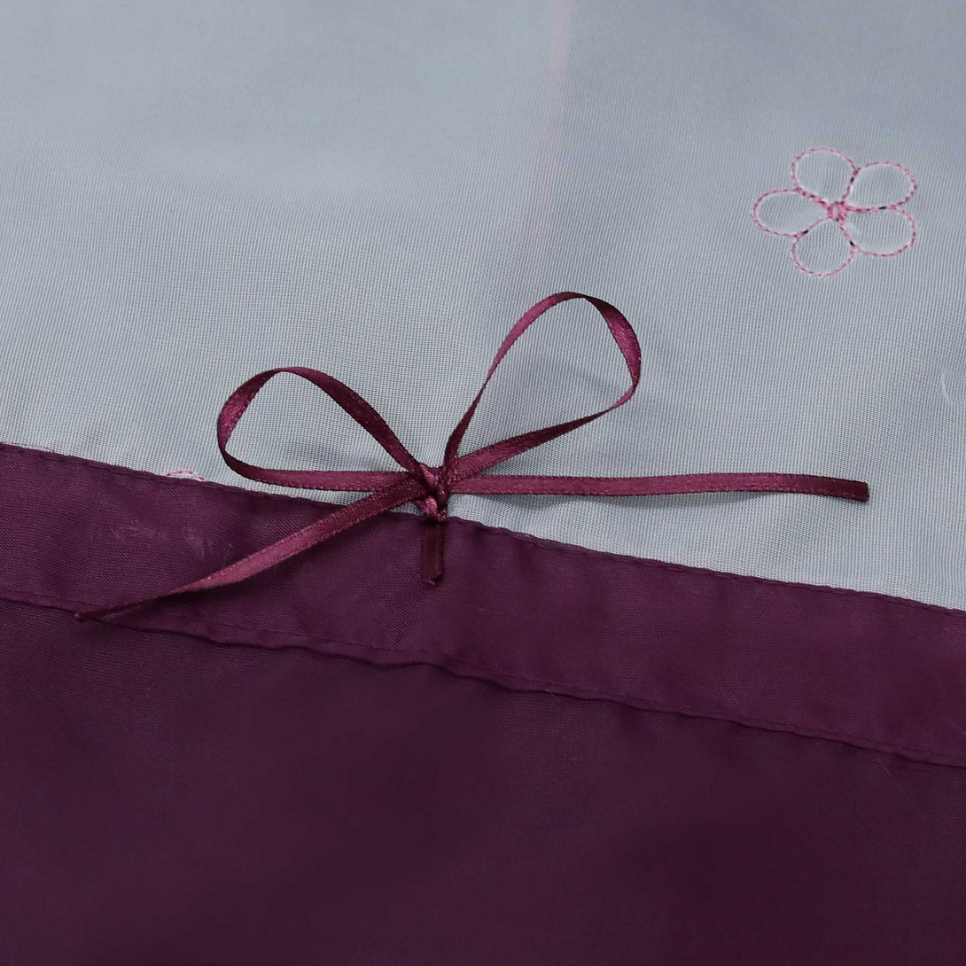 Raffrollo durch Tunnelzug Voile Küchengardinen modern Raffgardinen mit Stickerei Transparent 1 Stück - Joyswahl