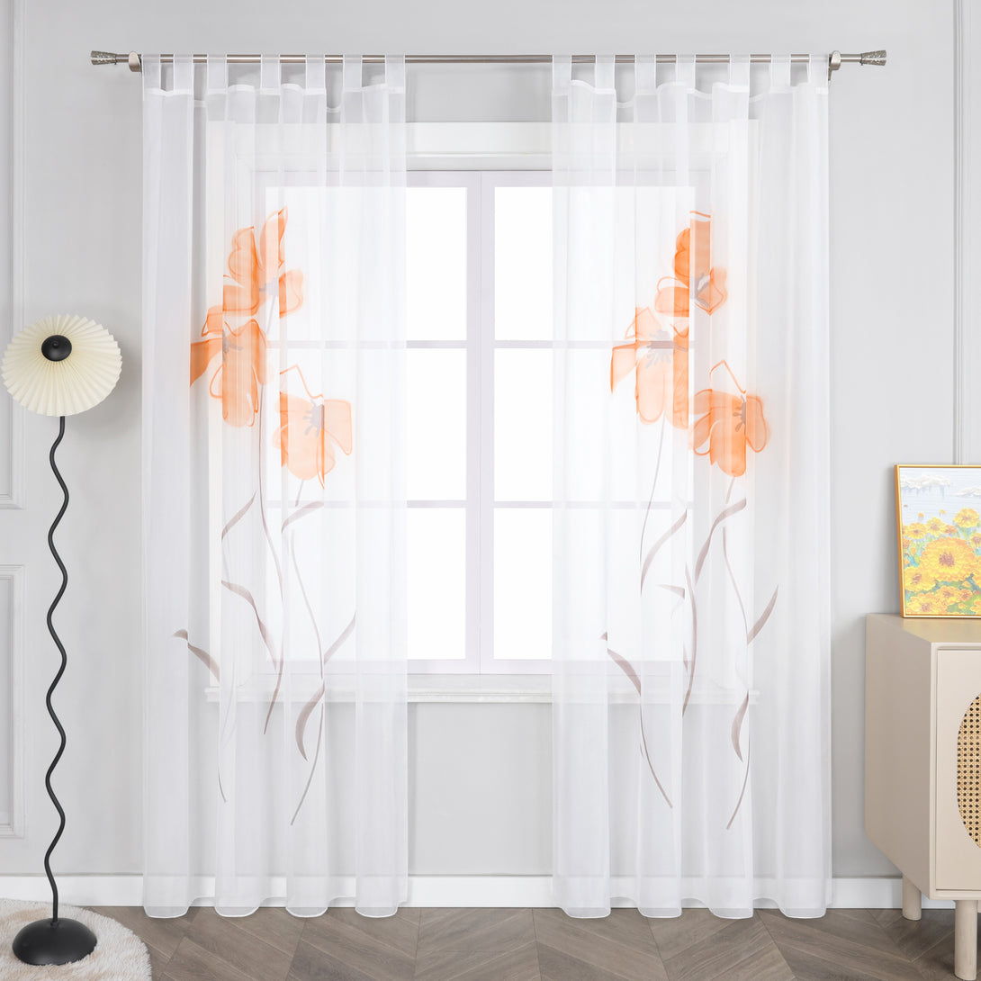 Vorhänge mit blumen Wohnzimmer günstig kaufen